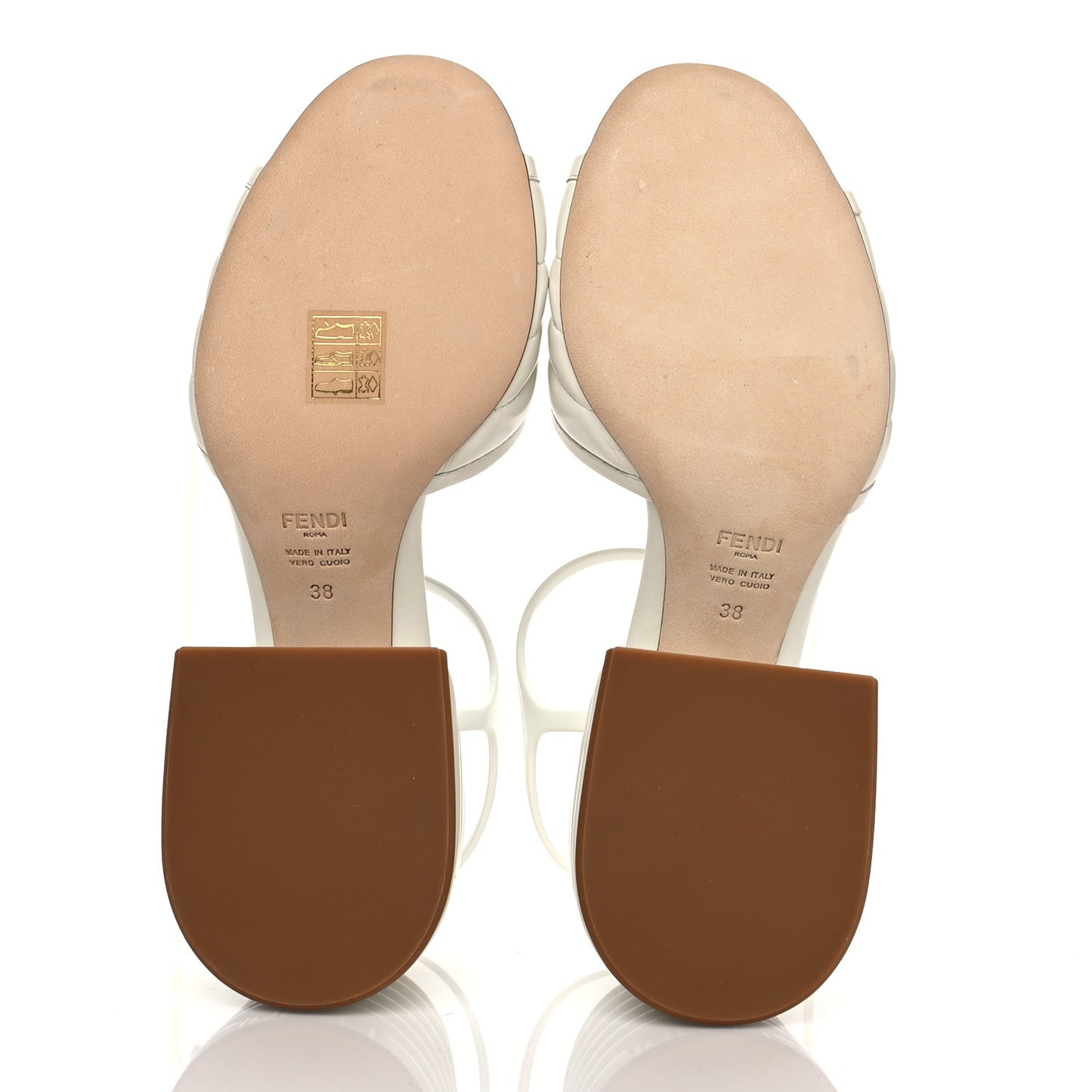Calfskin Promenade Slingback Sandals 38 White