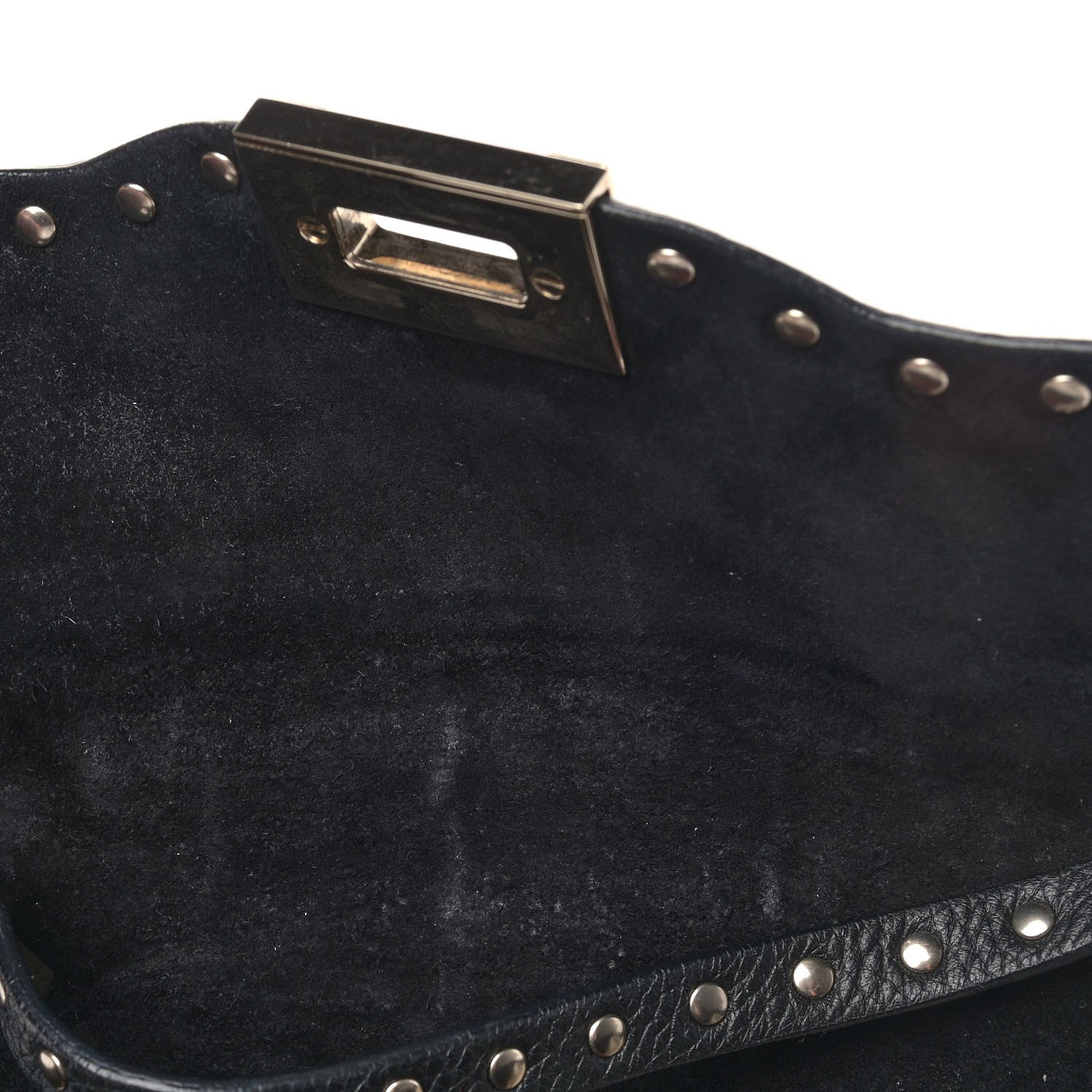 Valentino Garavani Pebbled Calfskin Medium Rockstud Flip Lock Crossbody Bag Black 5 of 7