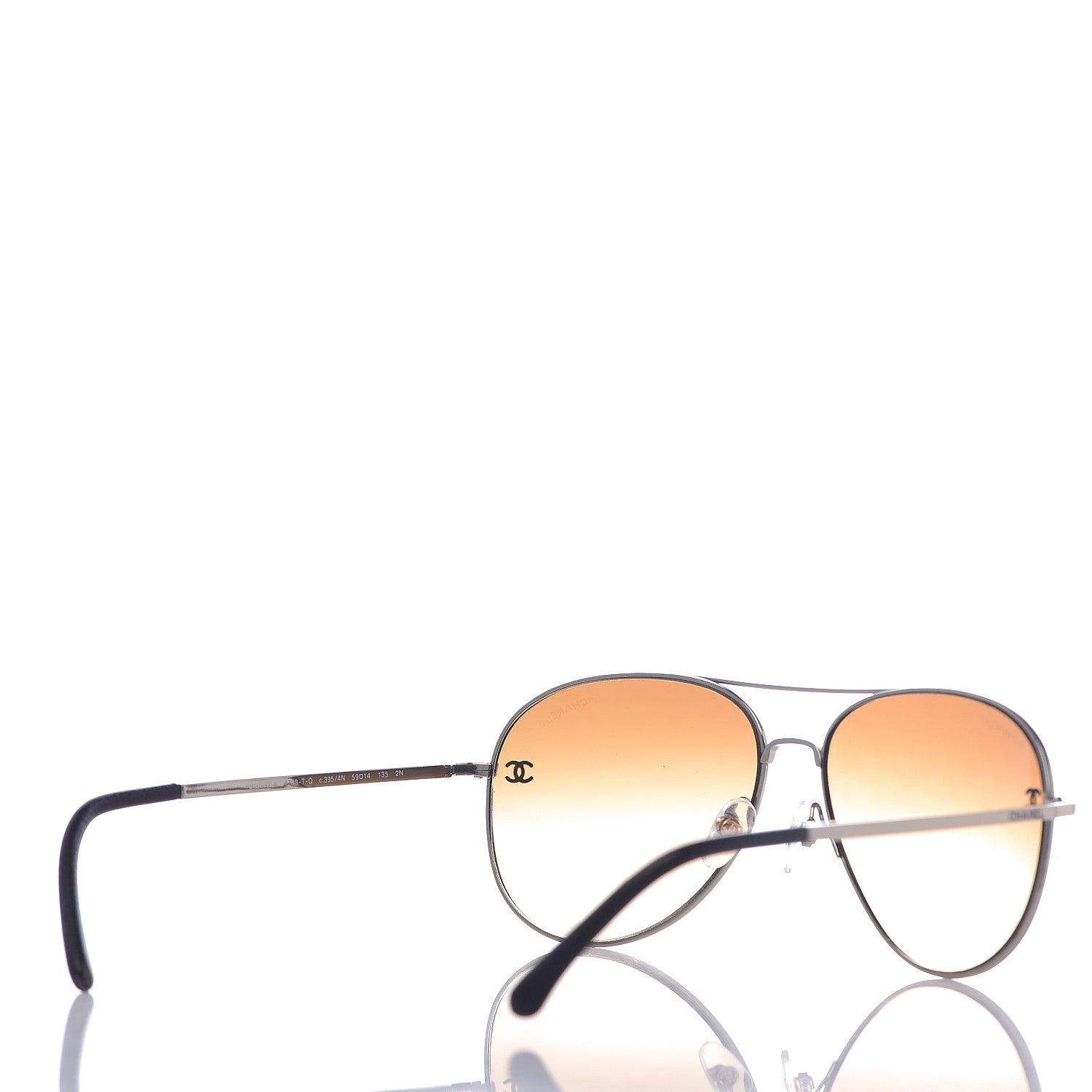Chanel Aviator CC Sunglasses 4189-T-Q Silver 4 of 7