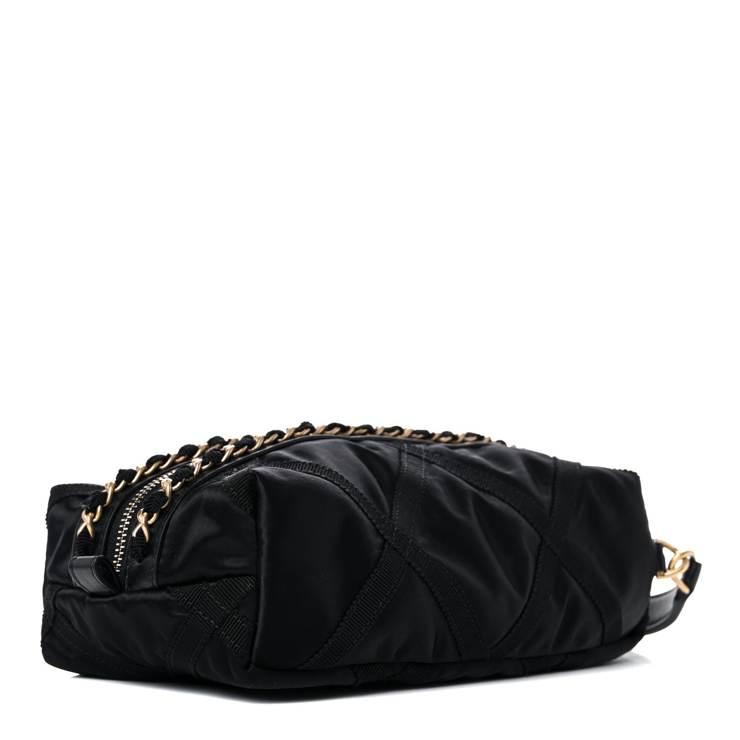 Chanel Nylon Grosgrain Lifestyle Pouch With Sleep Mask Black 5 of 14