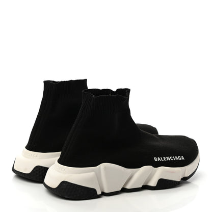 Balenciaga Neoprene Knit Womens Speed Sneakers 36 Black White 4 of 9