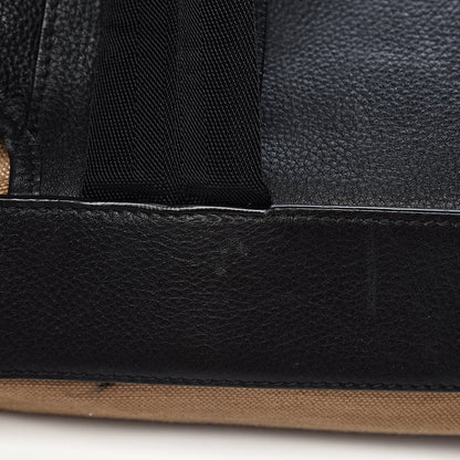 Burberry Grain Calfskin Canvas Mega Check Drifton Backpack Black 8 of 14