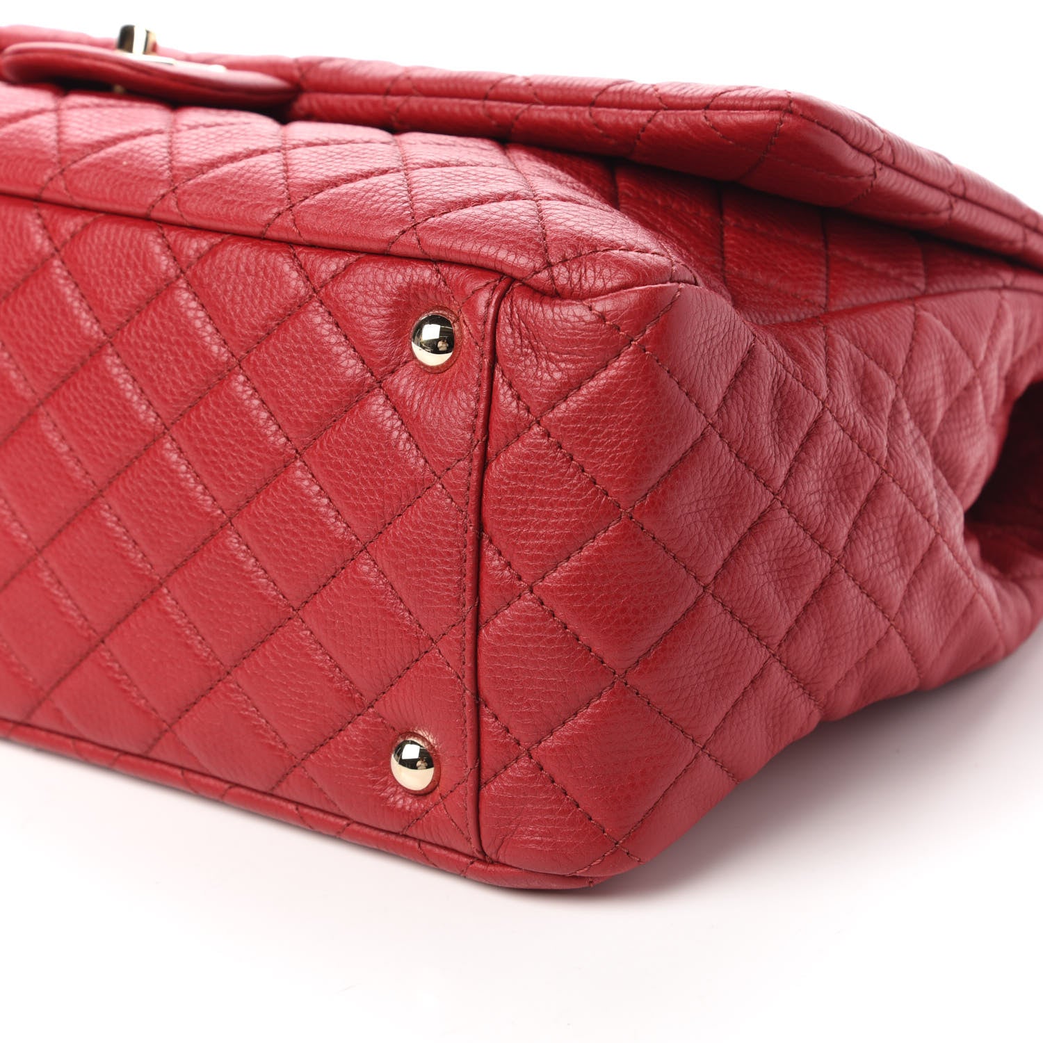 Chanel Calfskin Quilted XXL Travel Flap Bag Red 8 of 11
