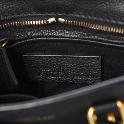 Alexander McQueen Pebbled Calfskin Mini Padlock Tote Black 6 of 7