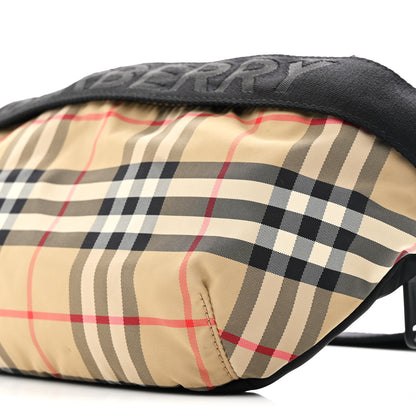 Burberry Nylon Vintage Check Sonny Bum Bag Archive Beige Black 9 of 9