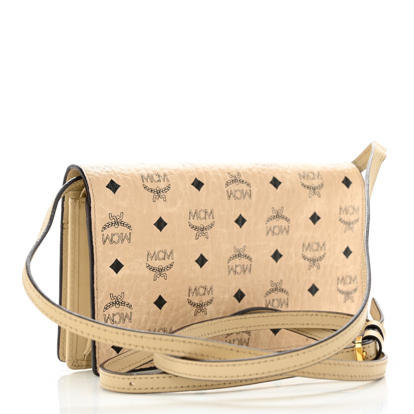 Visetos Chain Wallet Crossbody Beige