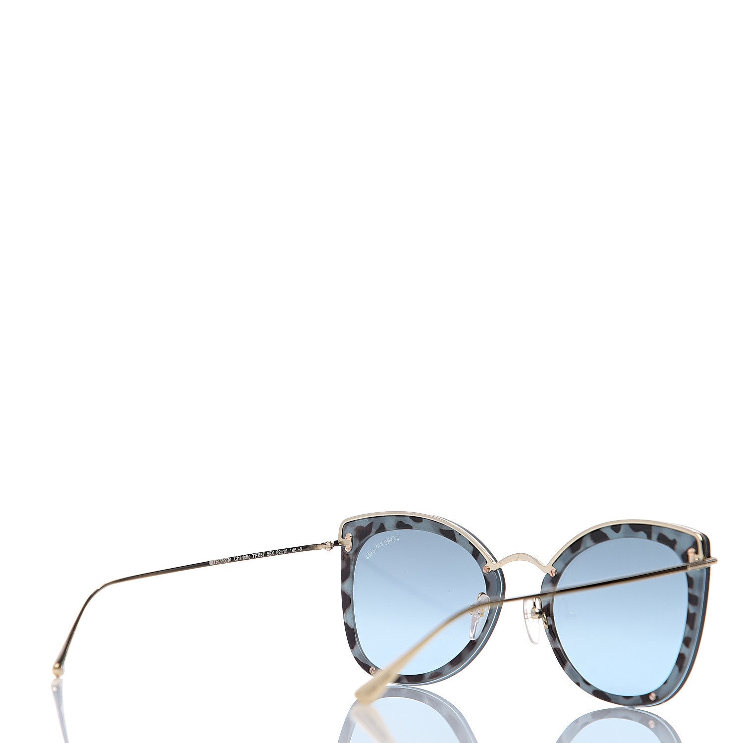 Tom Ford Charlotte Sunglasses TF657 Blue Havana 4 of 8