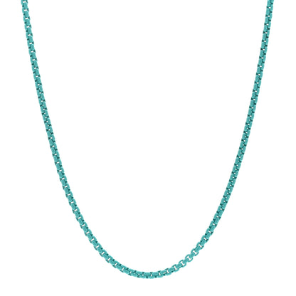 David Yurman Stainless Steel 14K Yellow Gold Acrylic Bel Aire Chain Necklace Turquoise 1 of 5