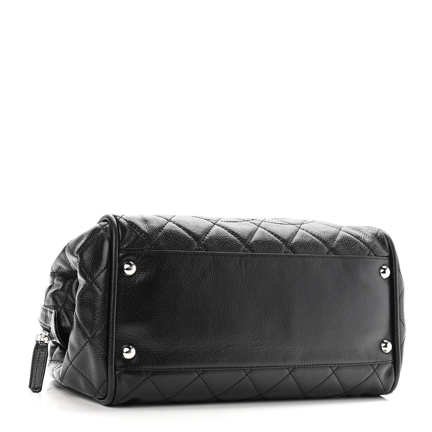 Caviar Quilted CC Timeless Bowler Black
