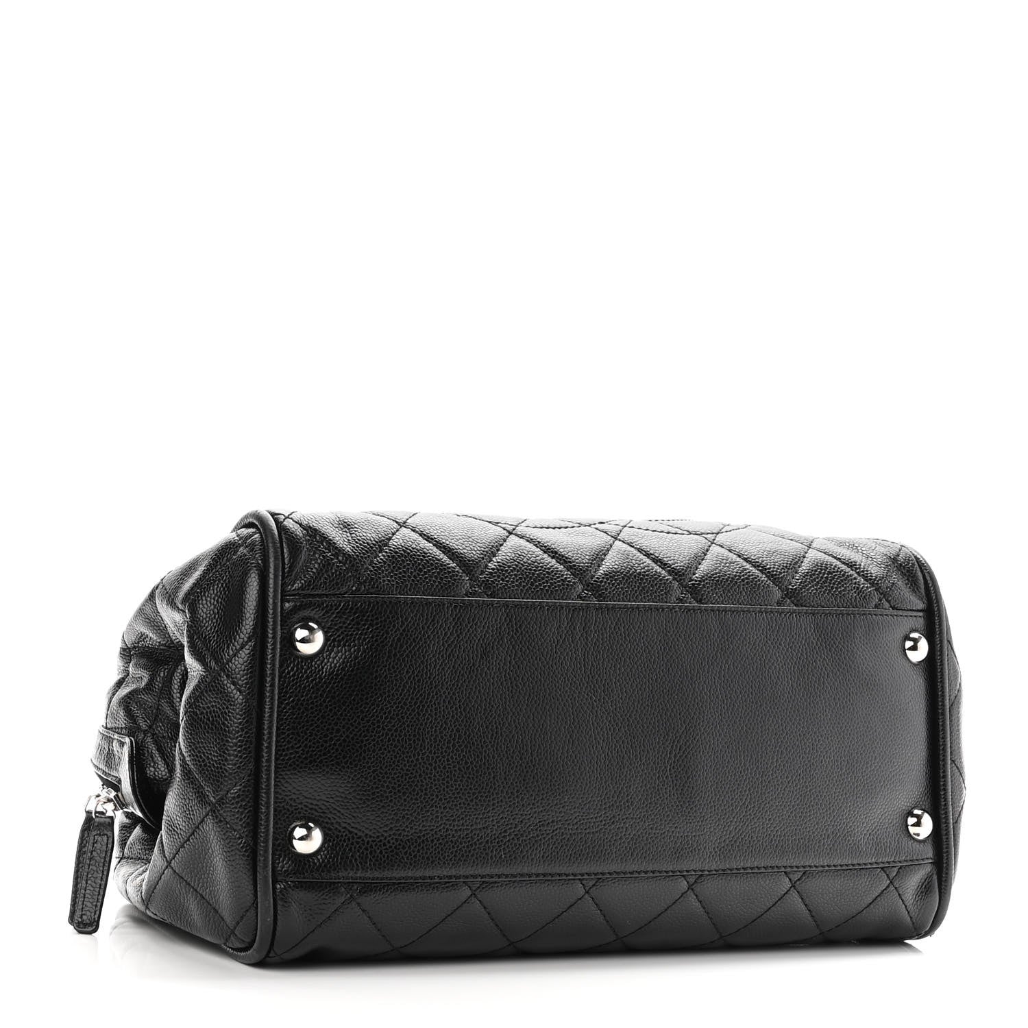 Chanel Caviar Quilted CC Timeless Bowler Black 4 of 10