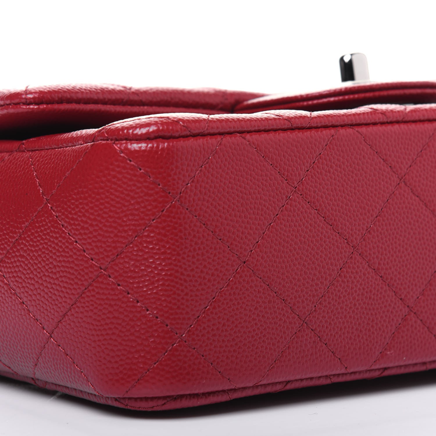 Chanel Caviar Quilted Mini Rectangular Flap Red 8 of 11