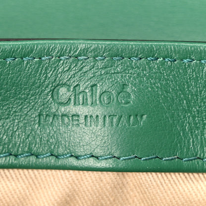 Chloe Calfskin Crocodile Embossed Mini C Double Carry Woodsy Green 6 of 10
