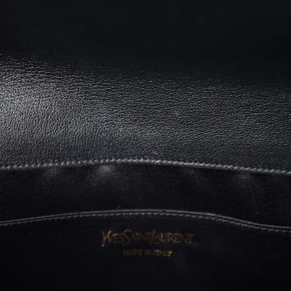 Saint Laurent Calfskin Monogram Large Belle De Jour Clutch Black 7 of 9