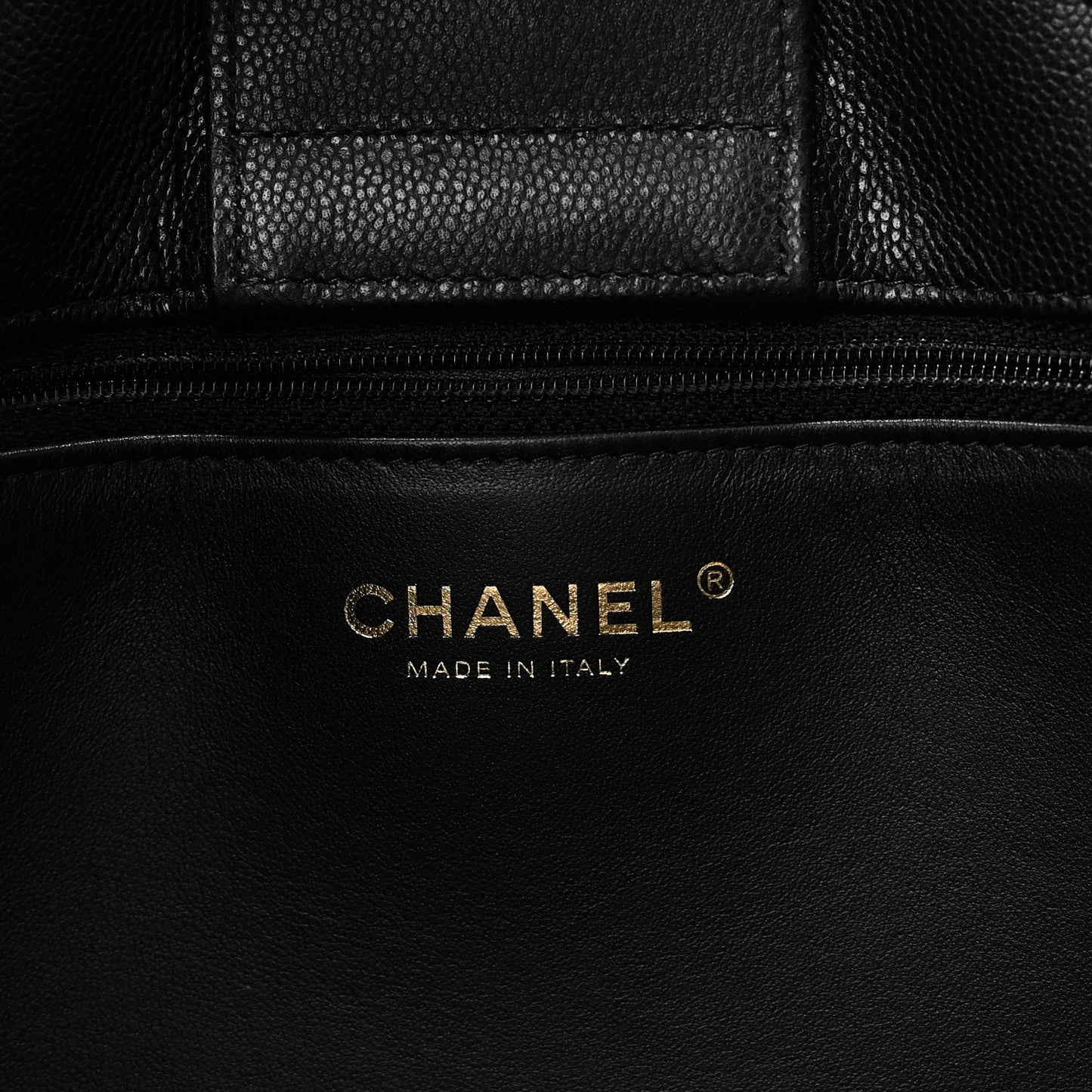 Caviar Quilted Large Classic Shopping Tote Black