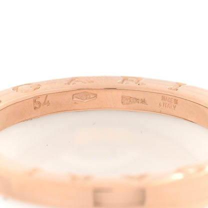 Bulgari 18K Rose Gold White Ceramic B.Zero1 Four-Band Ring 54 6.75 4 of 4