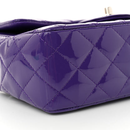 Chanel Patent Quilted Mini Rectangular Flap Purple 9 of 11