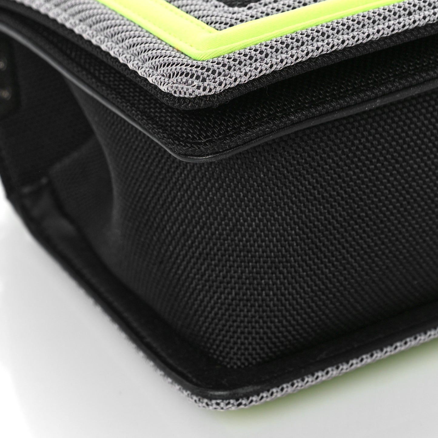 Canvas Quilted Medium Fluo Boy Flap Black Grey Yellow