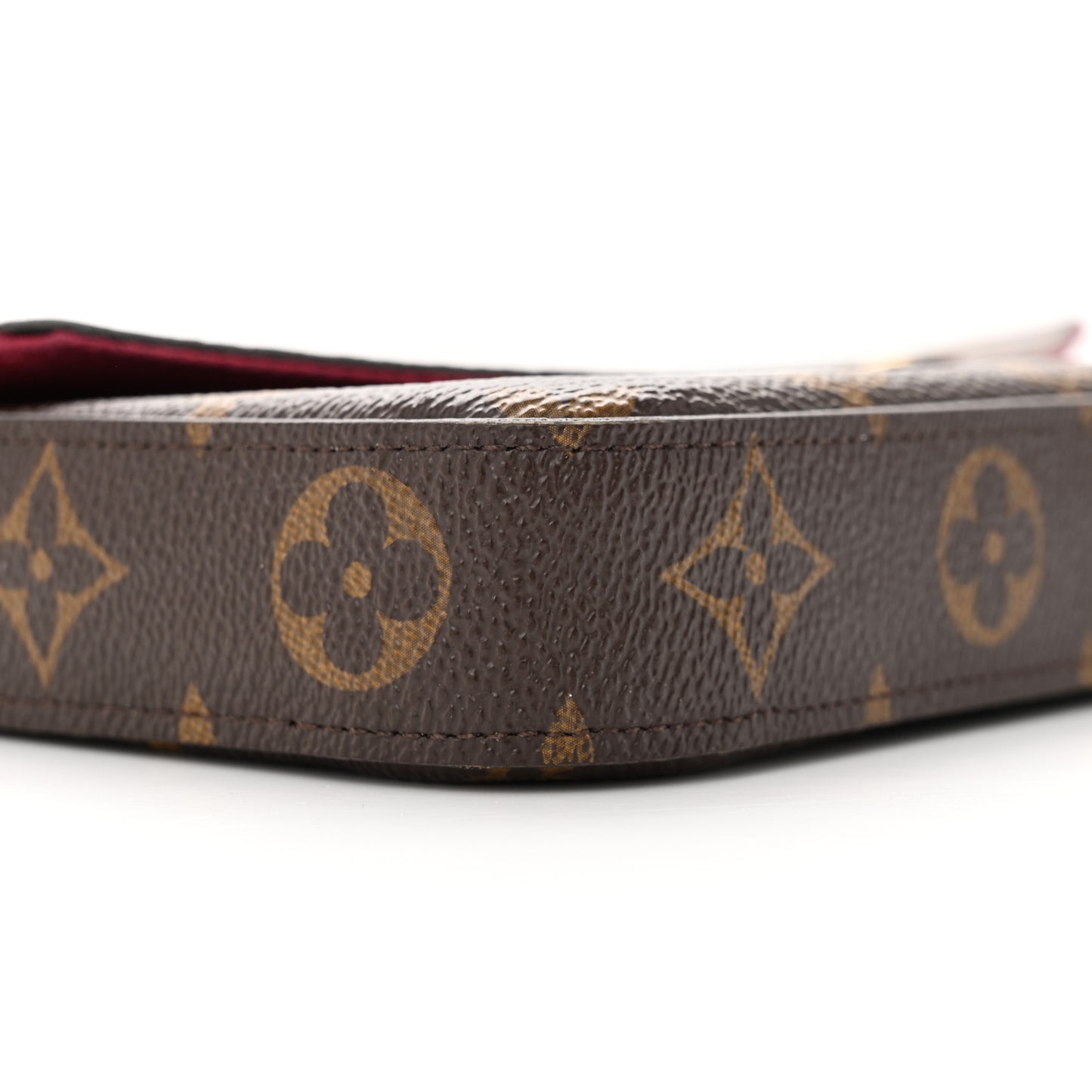 Monogram Pochette Felicie Chain Wallet Fuchsia