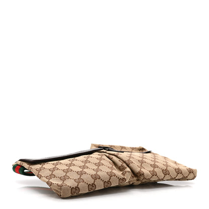Gucci GG Monogram Web Double Pocket Belt Bag Dark Brown 4 of 10