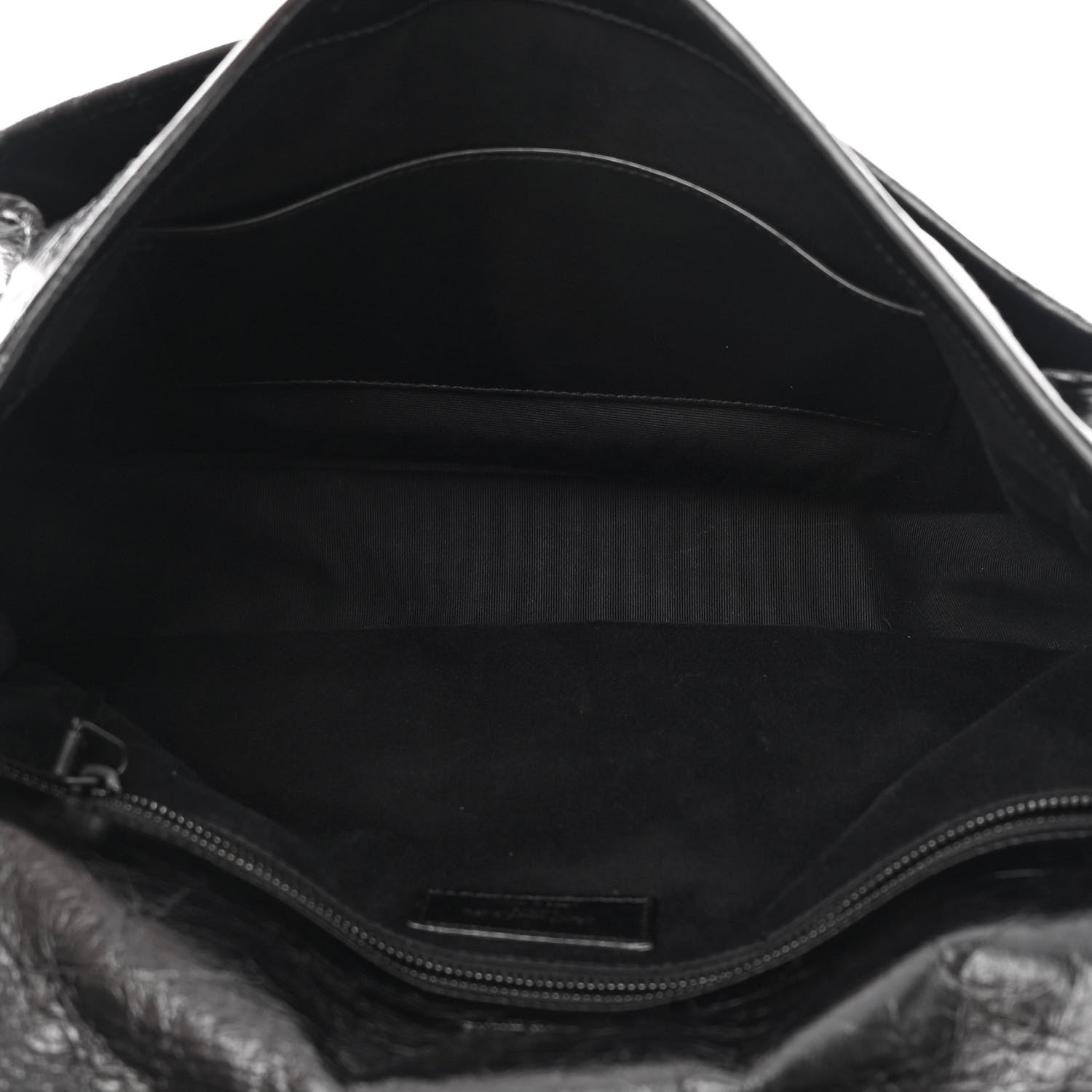 Saint Laurent Crinkled Calfskin Matelasse Monogram Large Niki Chain Satchel Black 5 of 12