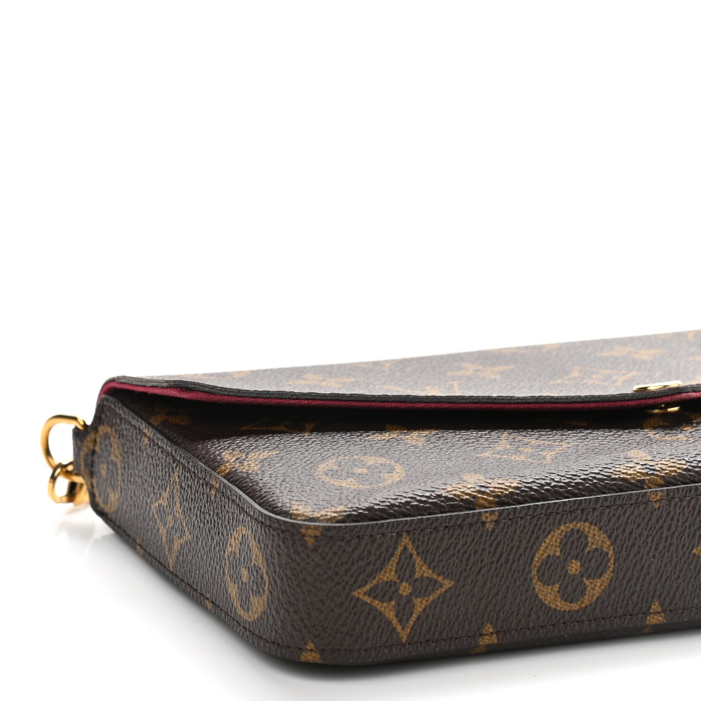 Monogram Pochette Felicie Chain Wallet Fuchsia