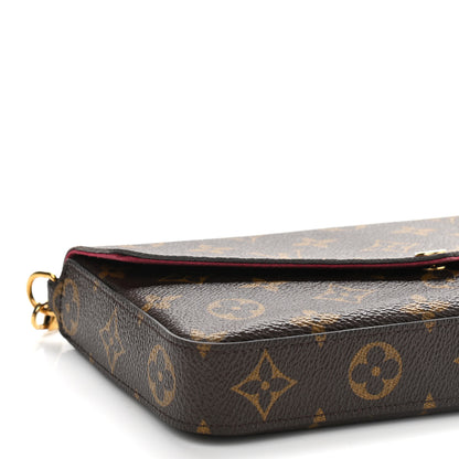 Louis Vuitton Monogram Pochette Felicie Chain Wallet Fuchsia 11 of 15