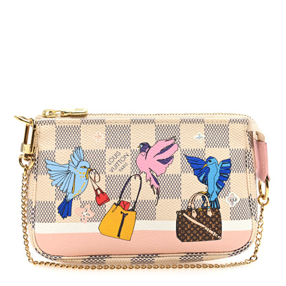 Louis Vuitton Damier Azur 2018 Christmas Animation Mini Pochette Accessories 1 of 10