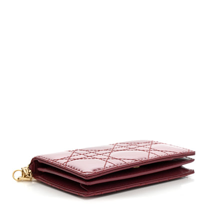 Christian Dior Patent Cannage Small Lady Dior Flap Card Holder Pink 4 of 7