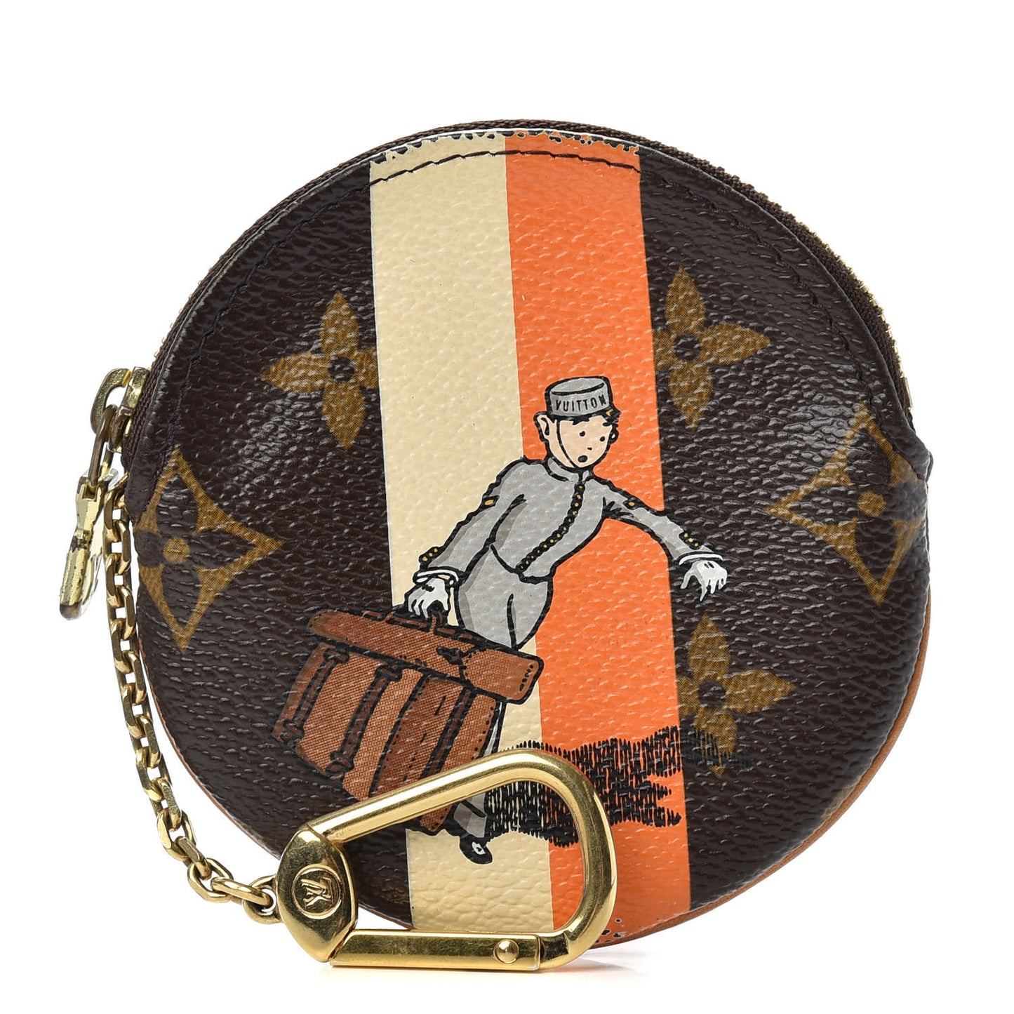 Monogram Groom Round Coin Purse