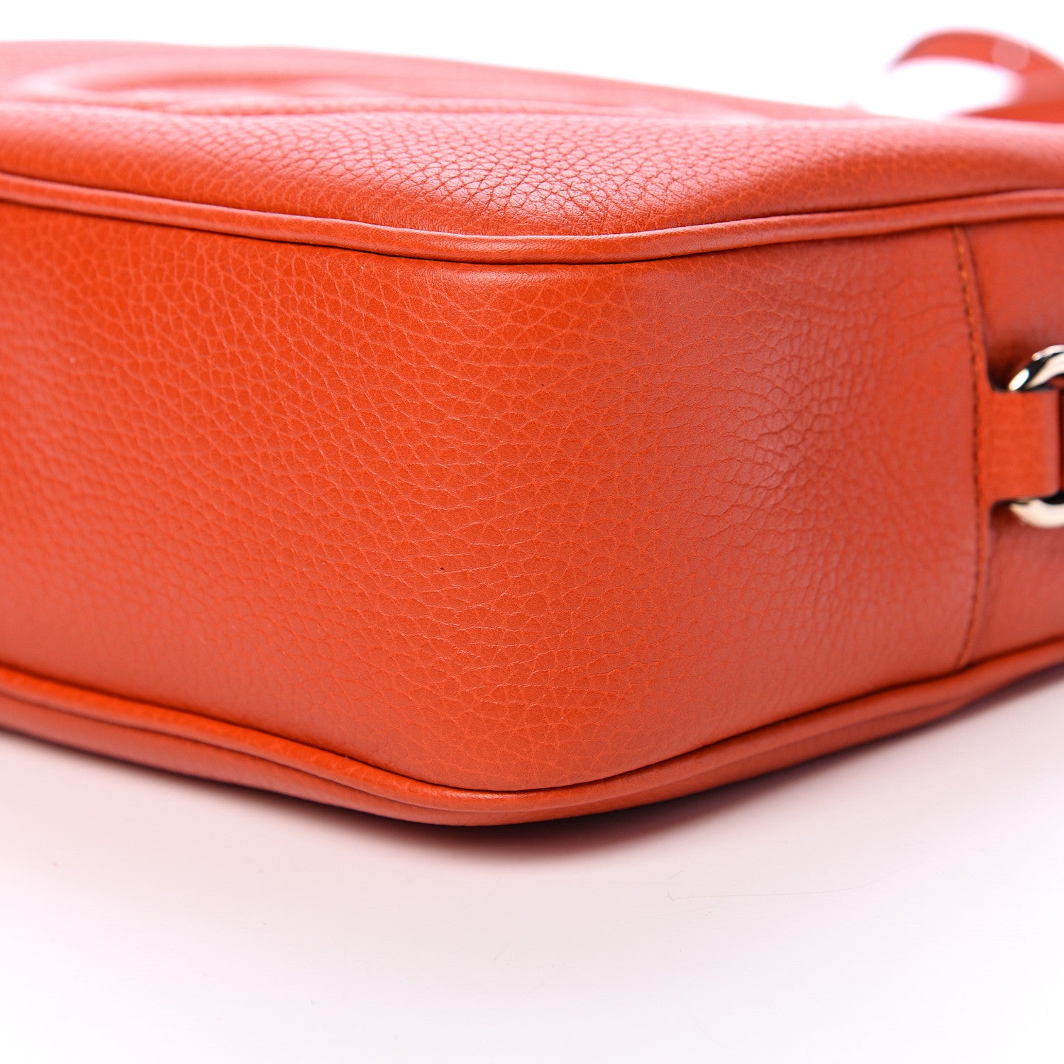 Gucci Pebbled Calfskin Small Soho Disco Bag Sun Orange 9 of 11