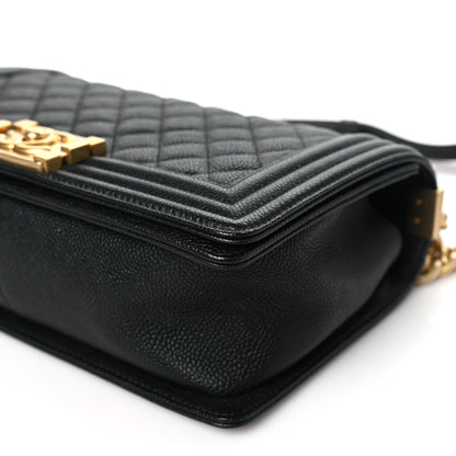 Chanel Caviar Quilted Medium Boy Flap Black 10 of 11