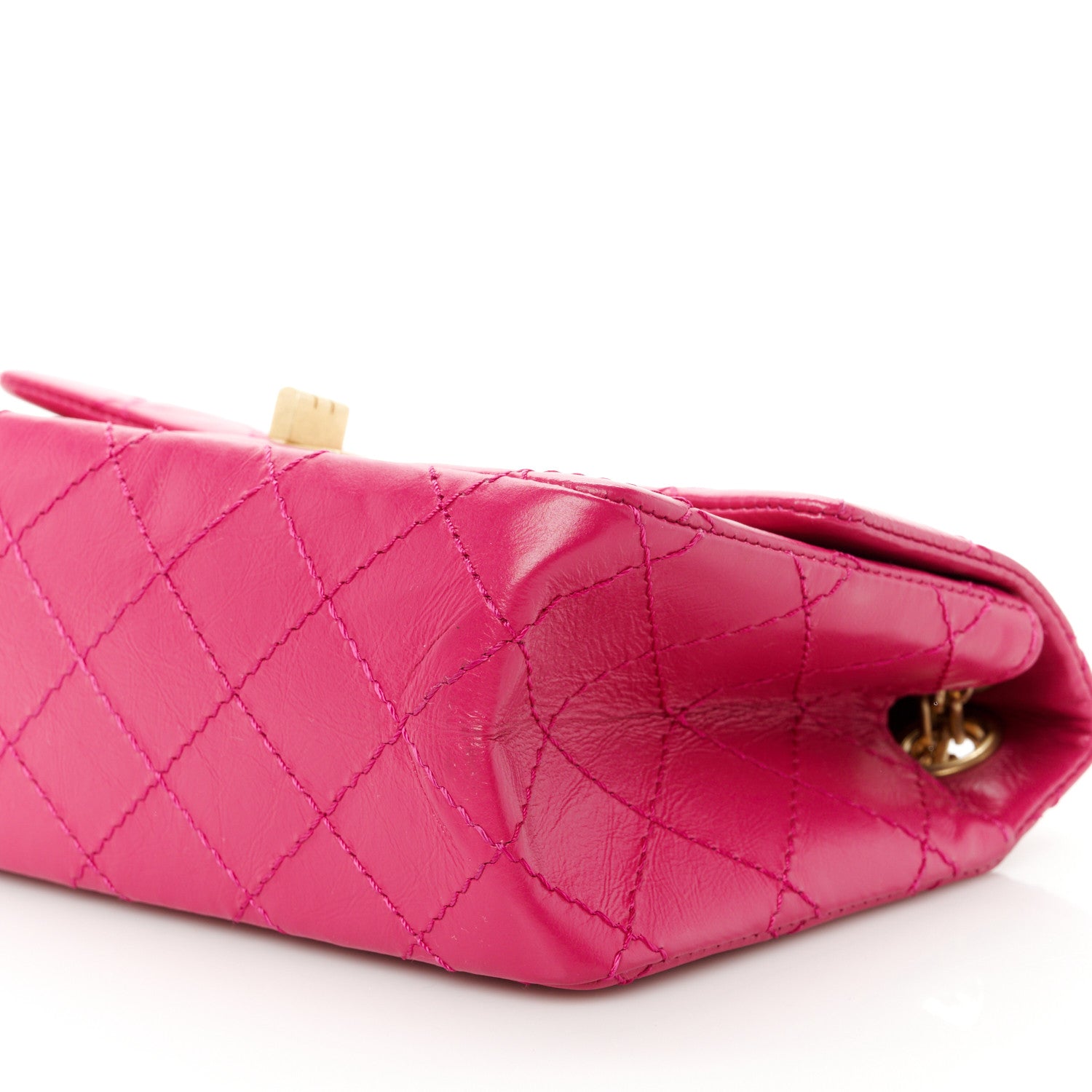 Chanel Aged Calfskin Quilted 2.55 Reissue Mini Flap Fuchsia 10 of 10