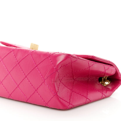 Chanel Aged Calfskin Quilted 2.55 Reissue Mini Flap Fuchsia 10 of 10