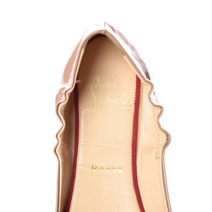 Christian Louboutin Patent Gloriana Bow Flats 35 Nude 8 of 9