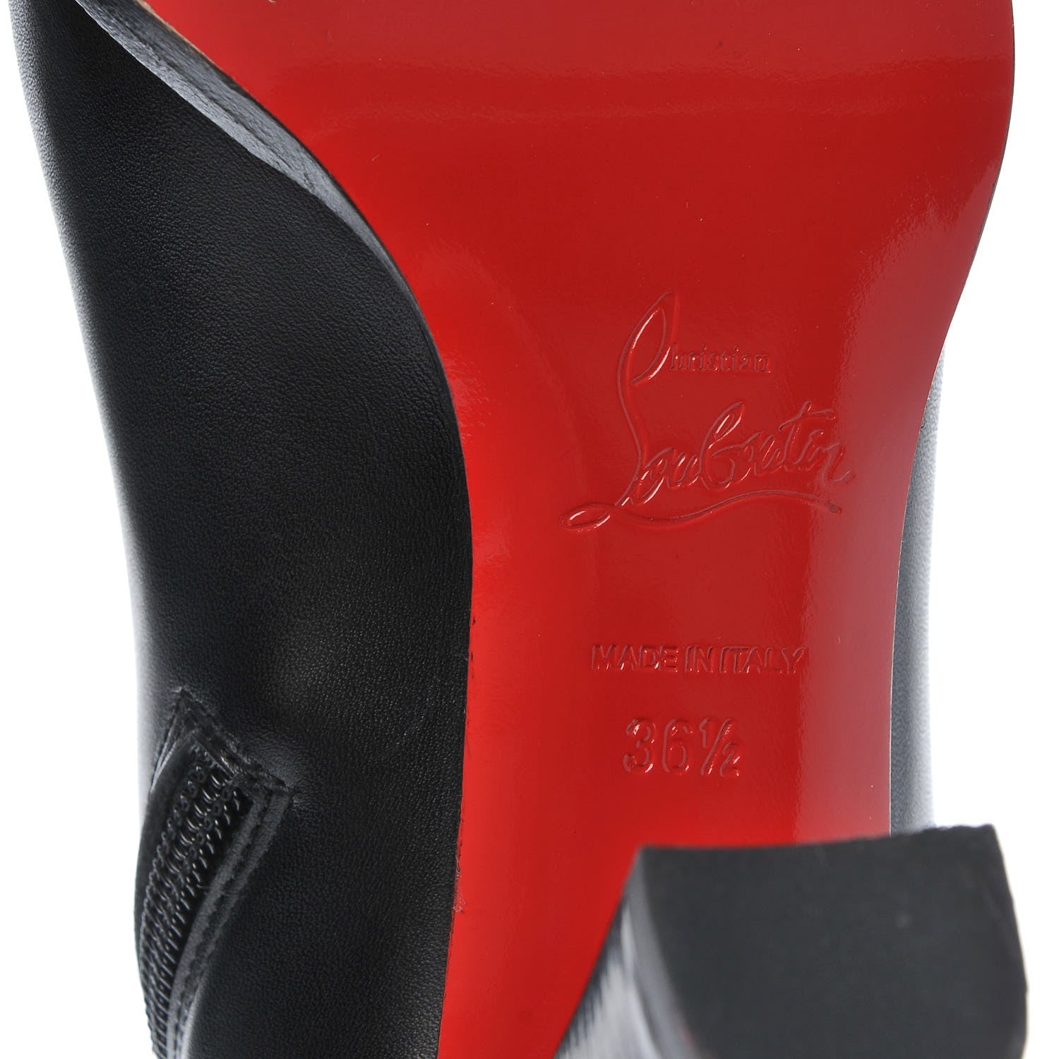 Christian Louboutin Calfskin Adox 85 Ankle Boots 36.5 Black 8 of 10