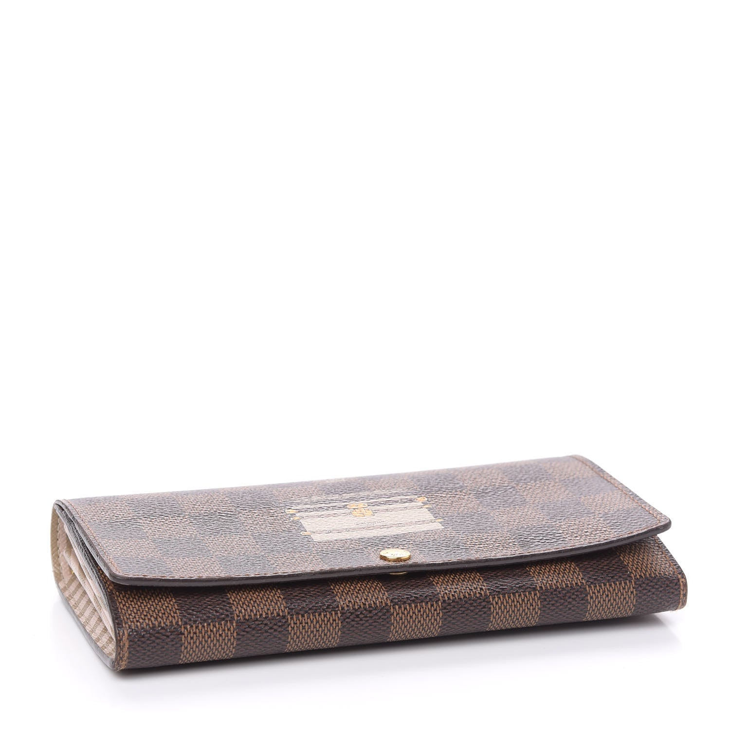 Louis Vuitton Damier Ebene Trunks and Locks Sarah Wallet 4 of 9