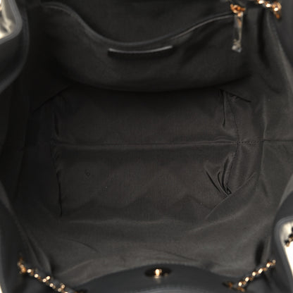 Chanel Lambskin Quilted CC Dweller Drawstring Tote Grey 4 of 4