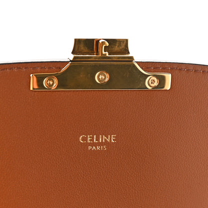 Celine Triomphe Canvas Calfskin Medium Triomphe Bag Tan 6 of 8