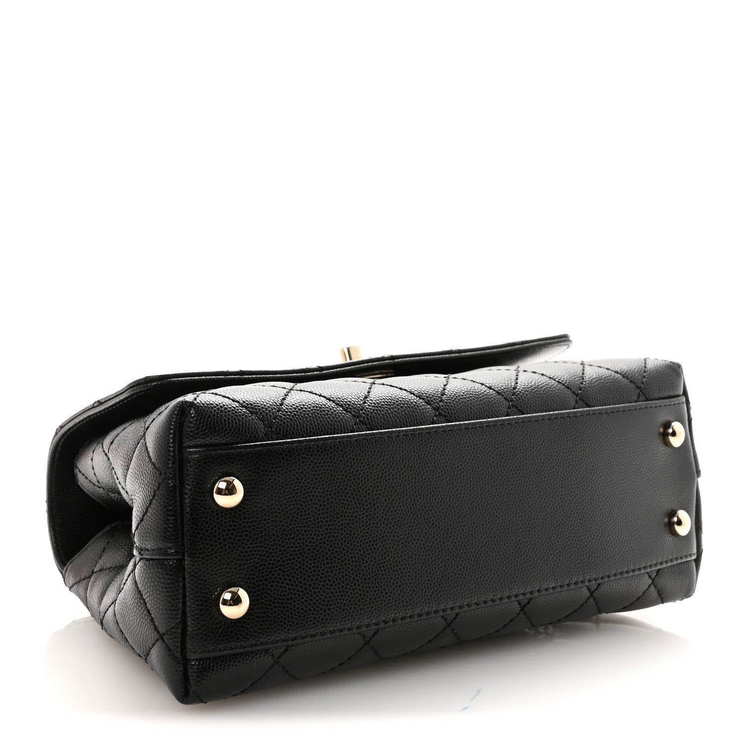 Chanel Caviar Lizard Embossed Quilted Mini Coco Handle Flap Black 4 of 11