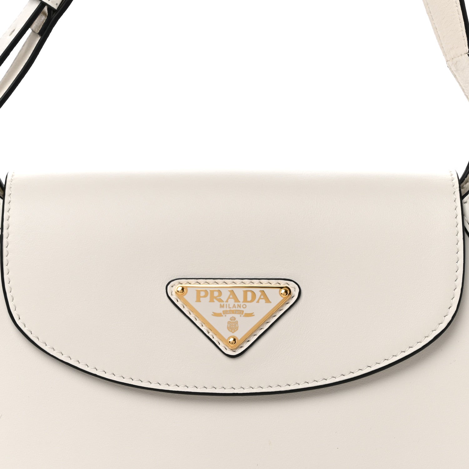 Prada City Calf Flap Shoulder Bag White 1670470 – FASHIONPHILE