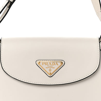 Prada City Calf Flap Shoulder Bag White 7 of 12