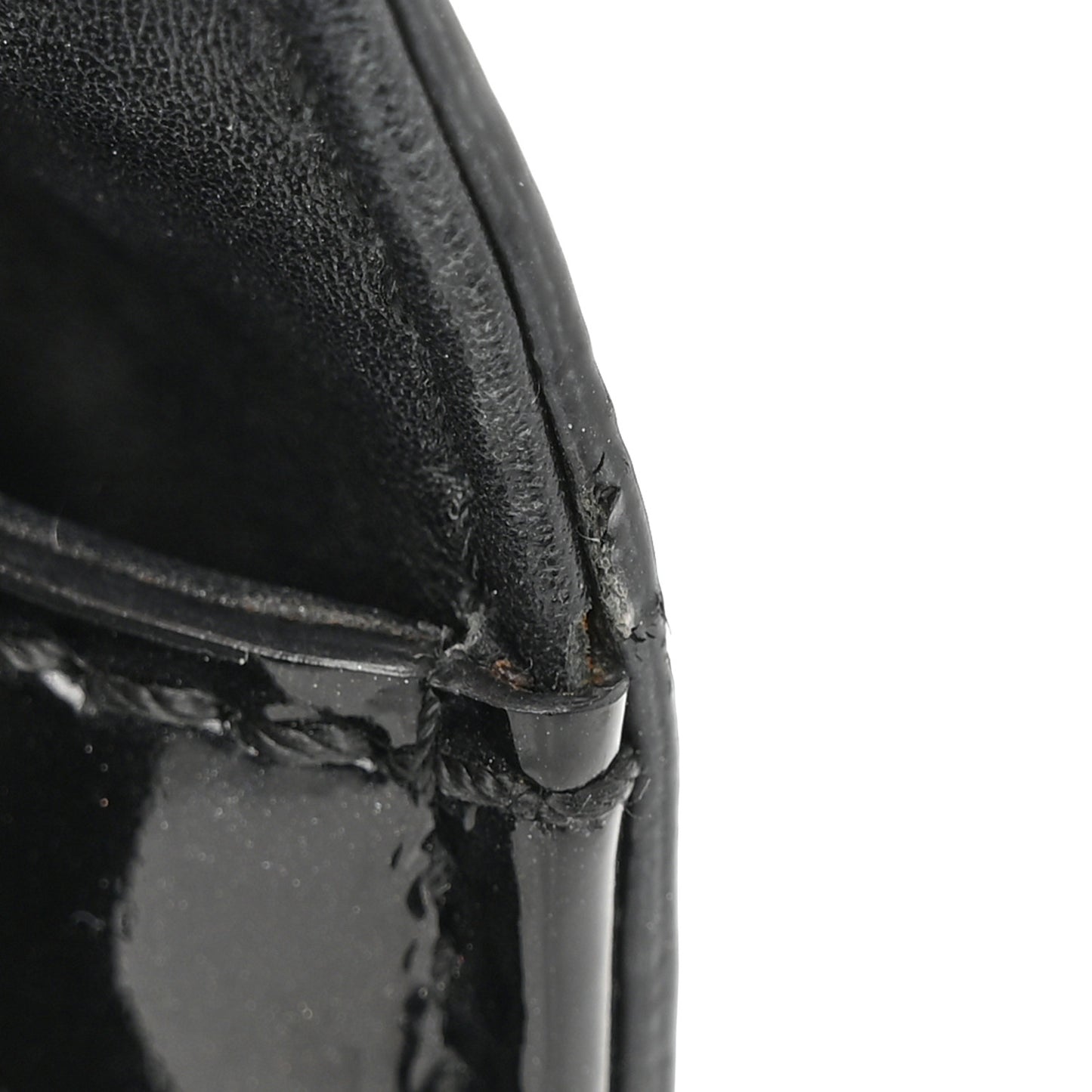 Patent Small Glam Lock Rockstud Flap Black