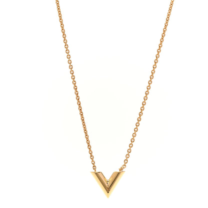 Louis Vuitton Essential V Necklace Gold 1 of 6