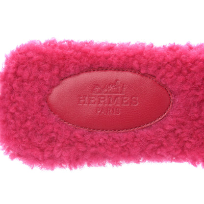 Hermes Woolskin Oran Sandals 36 Rose Fuchsia 7 of 7
