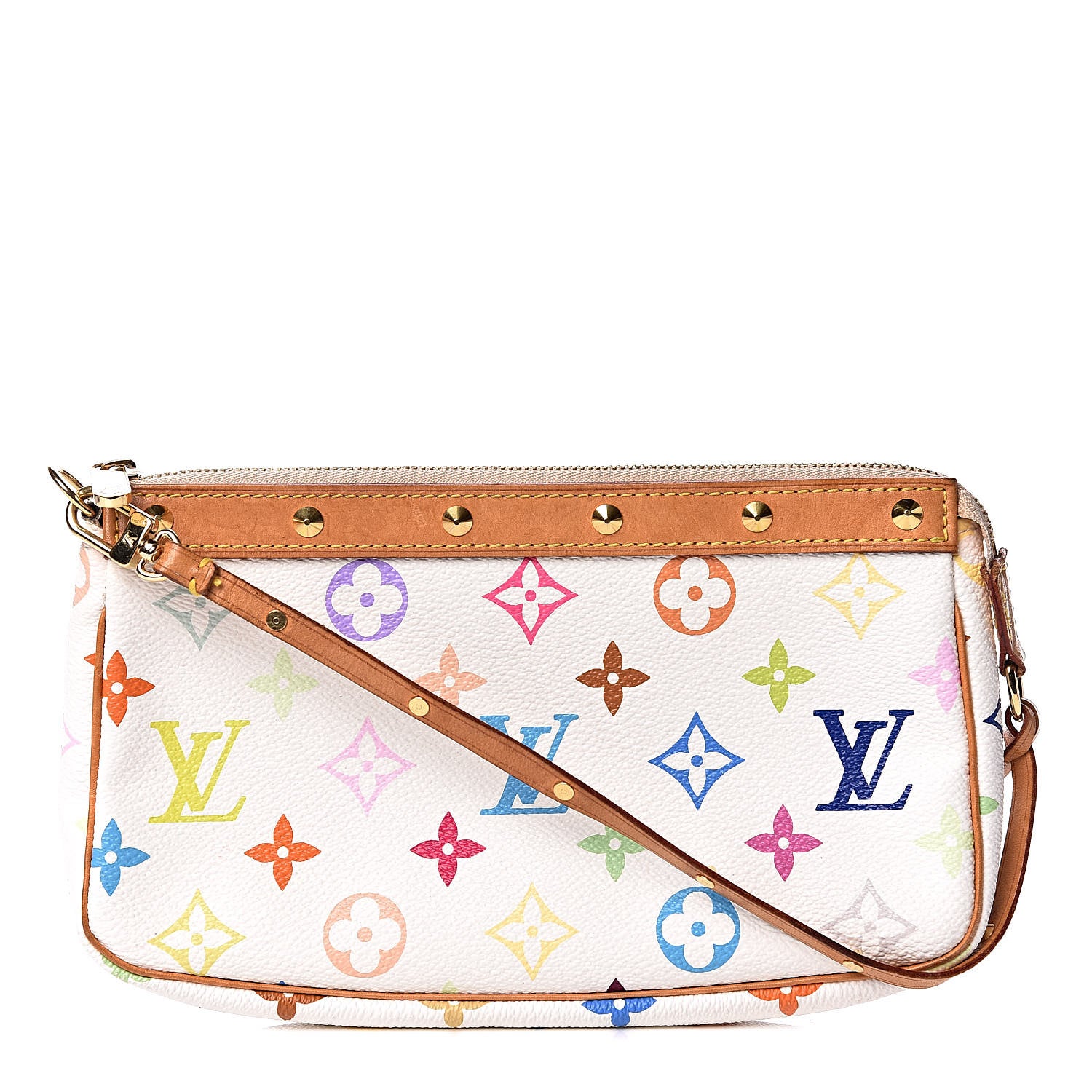 Louis Vuitton Monogram Multicolor Pochette Accessories White 1 of 12
