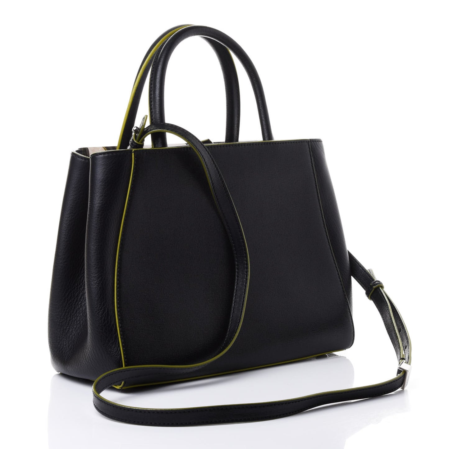 Vitello Elite Apple Charm Petite 2Jours Tote Black