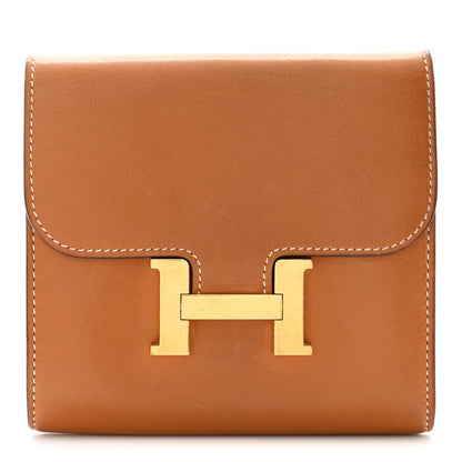 Hermes Tadelakt Constance Short Wallet Gold 1 of 10