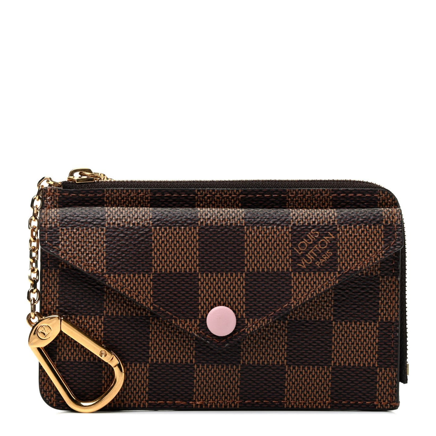 Damier Ebene Recto Verso Card Holder Rose Ballerine
