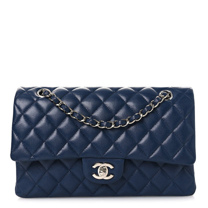 Chanel Caviar Quilted Medium Double Flap Navy 1 of 11