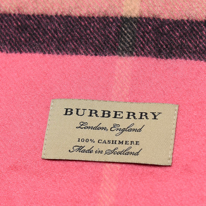 Burberry Cashmere Giant Check Fringe Scarf Rose Pink 4 of 4